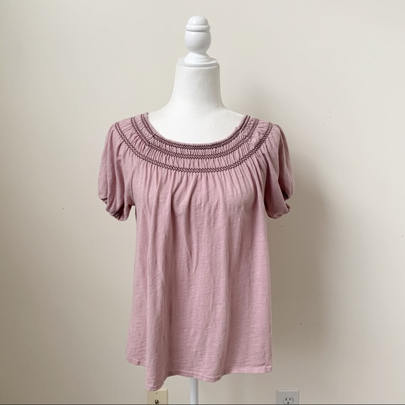 Old Navy Lilac Off The Shoulder Embroidered Top - Picture 1 of 6